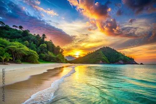 Karangjahe Beach Rembang Indonesia: Stunning Sunrise, Turquoise Waters, White Sand photo