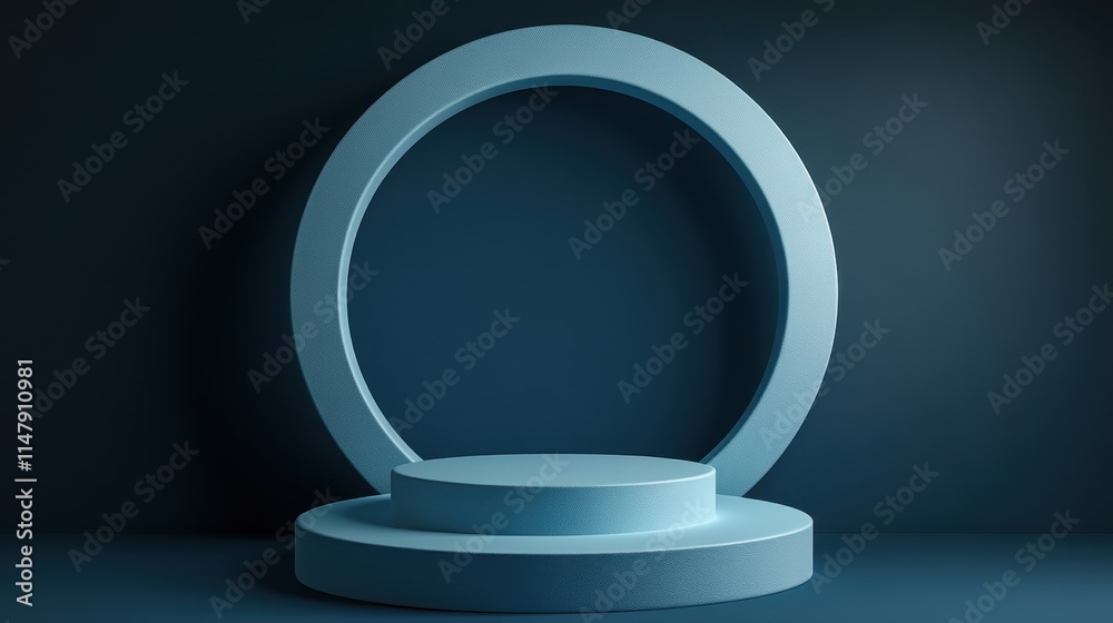 Abstract Blue Oval Frame Product Display Stand Abstract Blue Oval Frame Product Display Stand