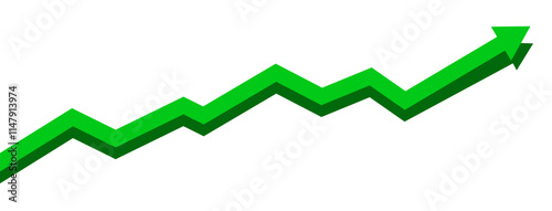 Green arrow  business financial target background design template. Investment stock bullish market economy plan.	
