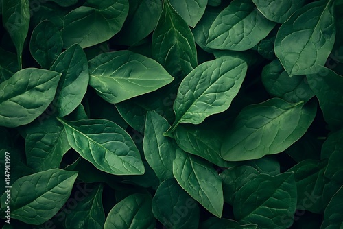 background from fresh raw spinach leaves