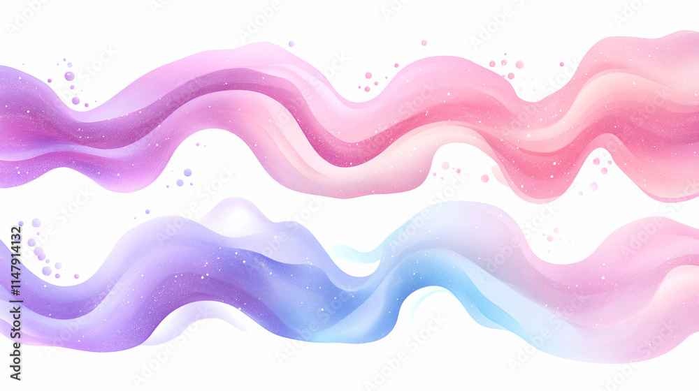 Abstract Pastel Wave Background, Fluid Pink & Purple Swirls with Sparkling Shimmer, Elegant Design for Various Applications. Abstract Pastel Wave Background, Fluid Pink & Purple Swirls with Sparkling Shimmer, Elegant Design for Various Applications.