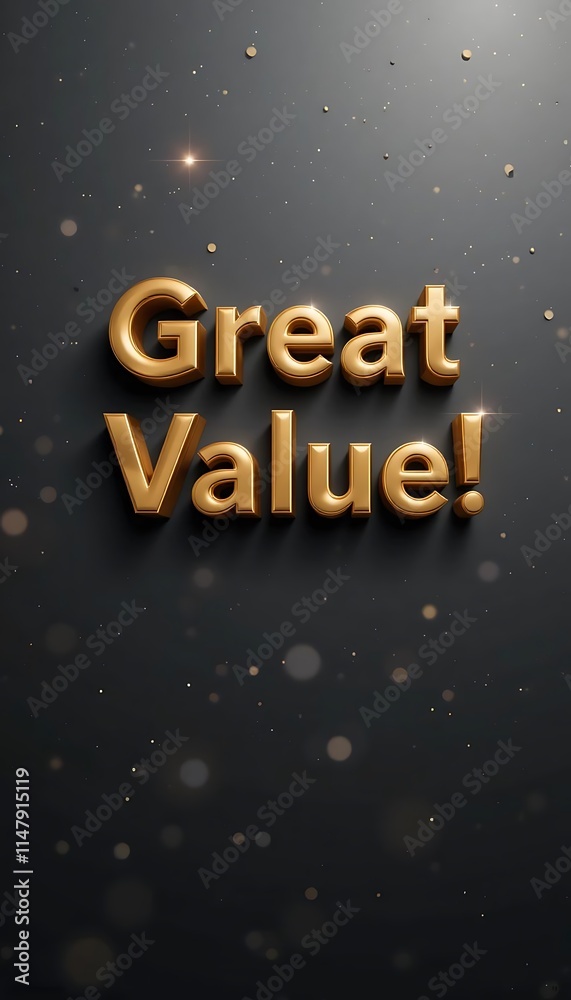 Great Value 3D Text marketing Great Value 3D Text marketing