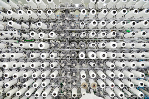 Tableau sur toile Cotton textile factory equipment is in operation