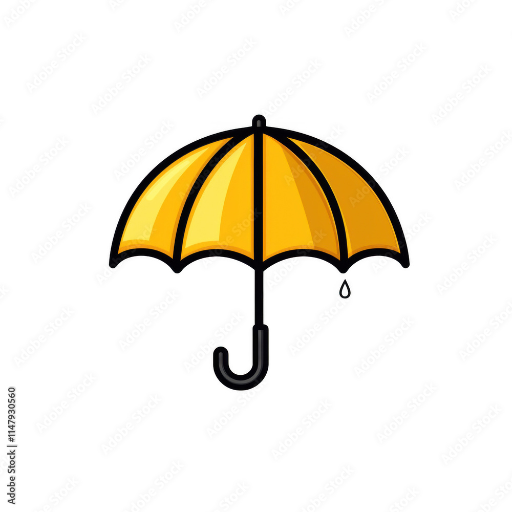 yellow icon of Umbrella isolated on a transparent background Minimalist flat icon, vector logo style sign clipart on a no background png yellow icon of Umbrella isolated on a transparent background Minimalist flat icon, vector logo style sign clipart on a no background png