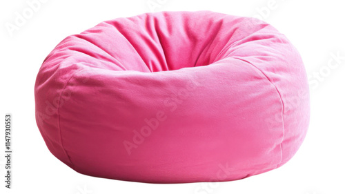 Bright pink bean bag inspires cozy relaxation moments for all photo