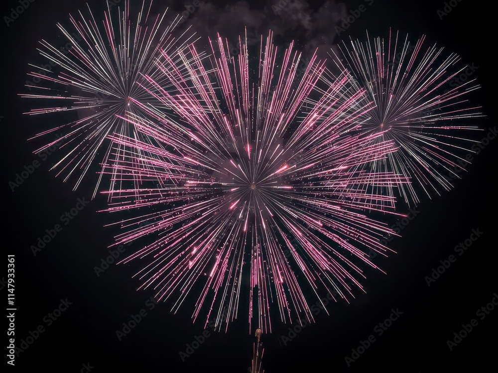 Spectacular firework display explodes in a night sky, vibrant colors against deep black, burst,night,dark Spectacular firework display explodes in a night sky, vibrant colors against deep black, burst,night,dark