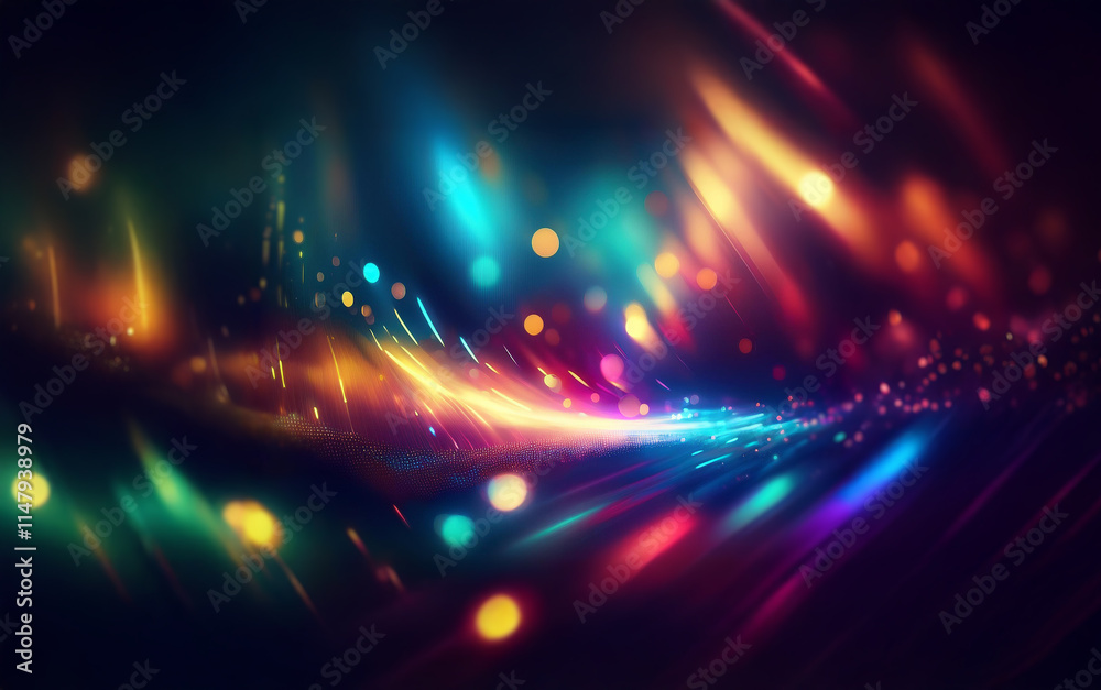 Abstract background with glowing streaks of light in vibrant colors. Abstract background with glowing streaks of light in vibrant colors.