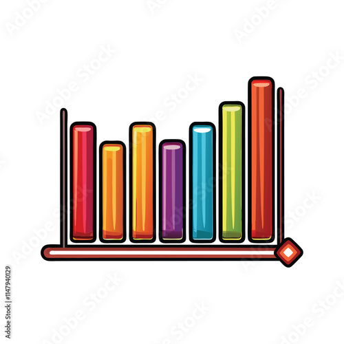 Create a highly detailed vector illustration of a horizontal bar graph showcasing comparative data.  Include clear labels and a professional aesthetic.