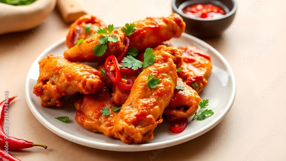 fried chicken wings with sauce fried chicken wings with sauce