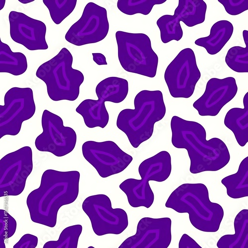 Wallpaper Mural Purple Leopard Print: A stylish and vibrant seamless pattern featuring a bold purple leopard print design. Perfect for fashion, textiles, and various design projects.  Torontodigital.ca