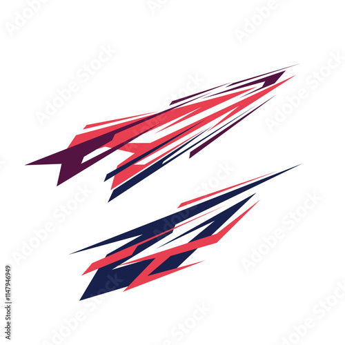 car sticker template design vector. yacht sticker. car modification sticker.
