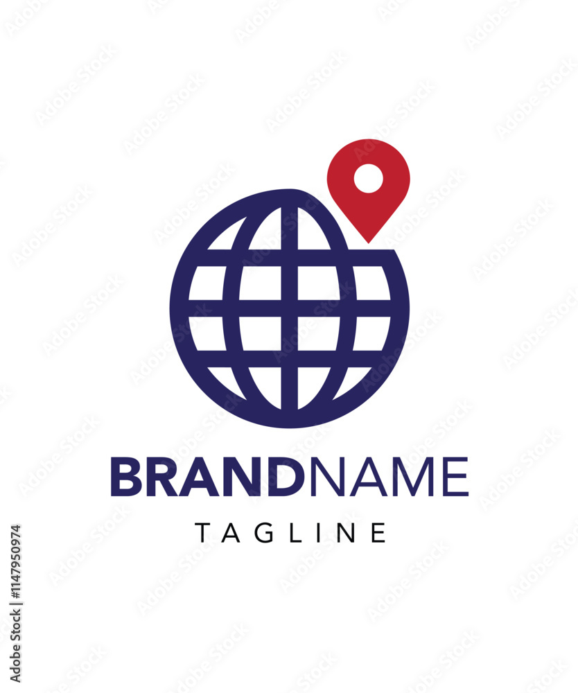 Point Location World Icon Element Logo Design Template Point Location World Icon Element Logo Design Template