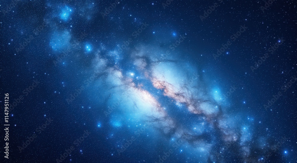 Fototapeta premium Galaxy with stars and a spiral galaxy like structure