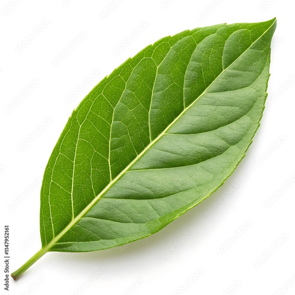 Obraz premium green leaf isolated on white image