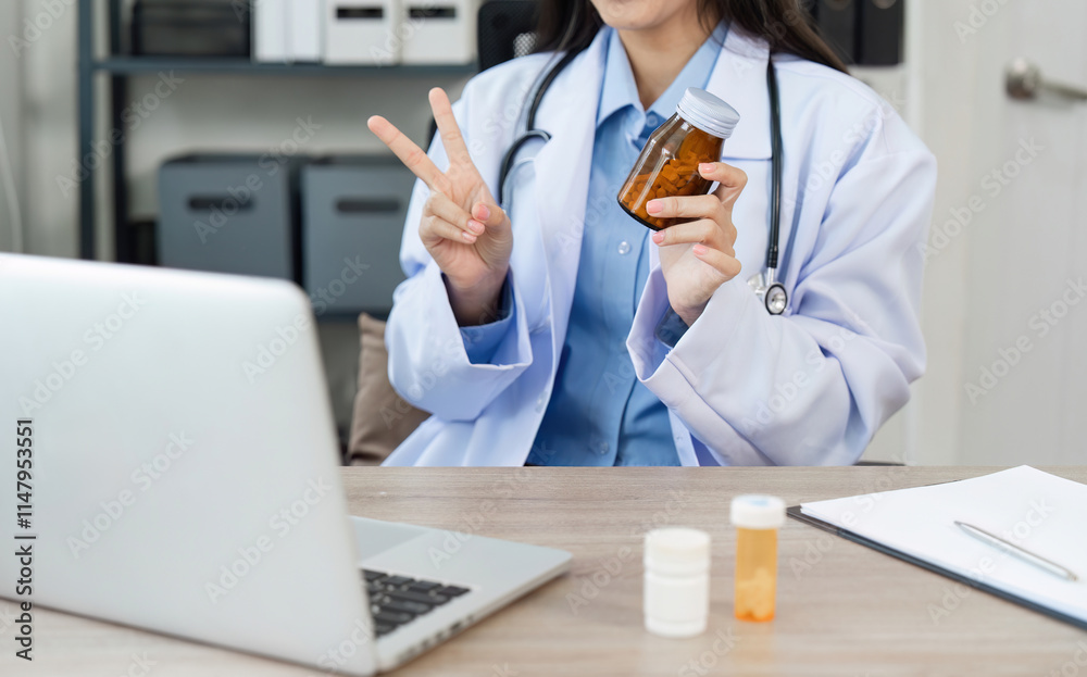 Doctor Recommends Medication Online via Video Call for Modern Healthcare Solutions and Remote Patient Consultations Doctor Recommends Medication Online via Video Call for Modern Healthcare Solutions and Remote Patient Consultations