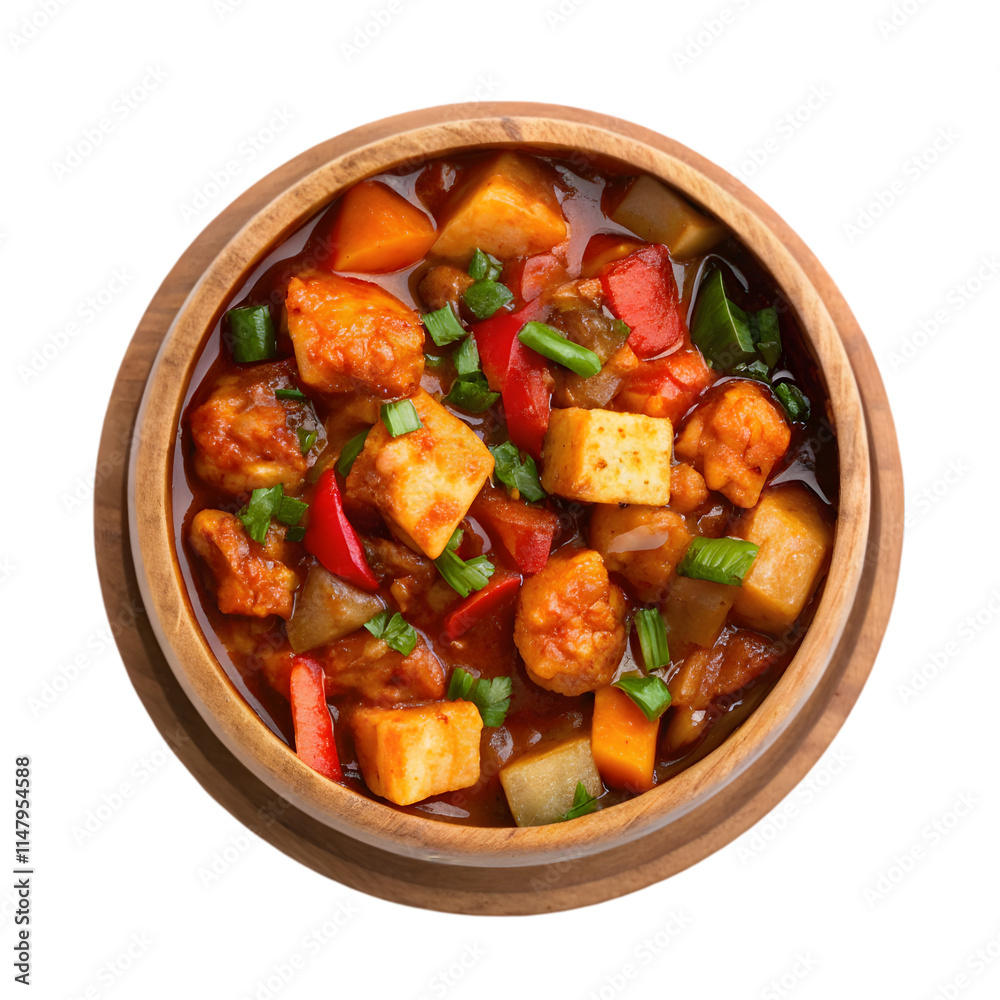 Gobi Manchurian dish on transparent background Gobi Manchurian dish on transparent background