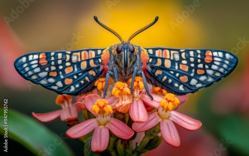 Stunning Close-up of a Colorful Butterfly on a Flower photo