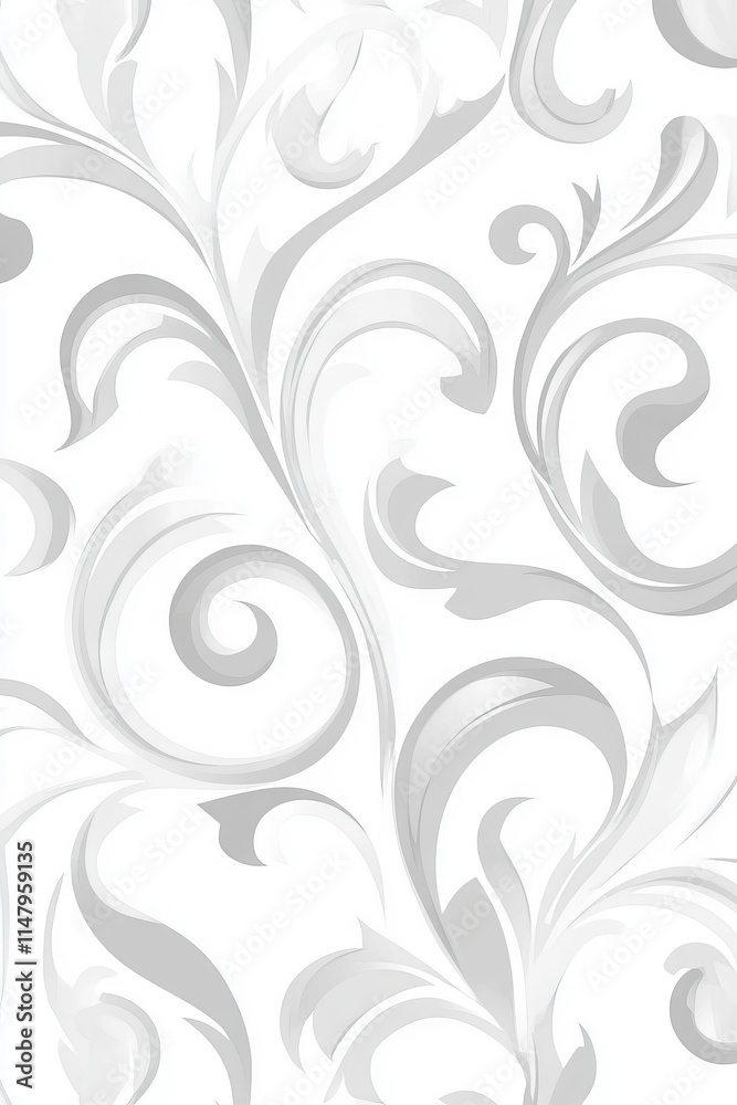 Stylish gray and white swirl pattern wallpaper, perfect for adding a touch of elegance to any modern interior space. Stylish gray and white swirl pattern wallpaper, perfect for adding a touch of elegance to any modern interior space.
