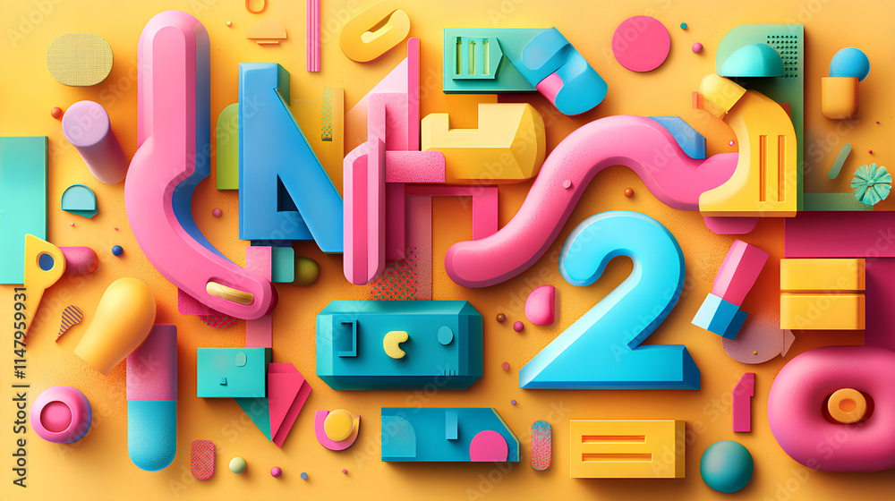 Fototapeta premium Abstract Geometric Colorful Background