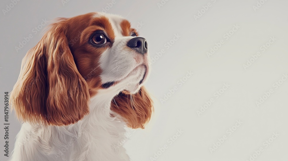 Adorable Cavalier King Charles Spaniel Dog in Soft Lighting Portrait Adorable Cavalier King Charles Spaniel Dog in Soft Lighting Portrait