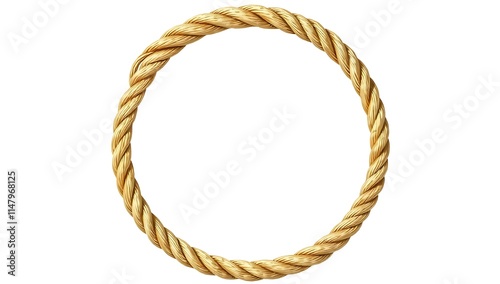 Golden Rope Oval Frame Design Element