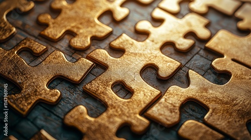 imagine prompt: minimalist gold bar puzzle pieces connecting representing problem-based learning theory, where know81f99