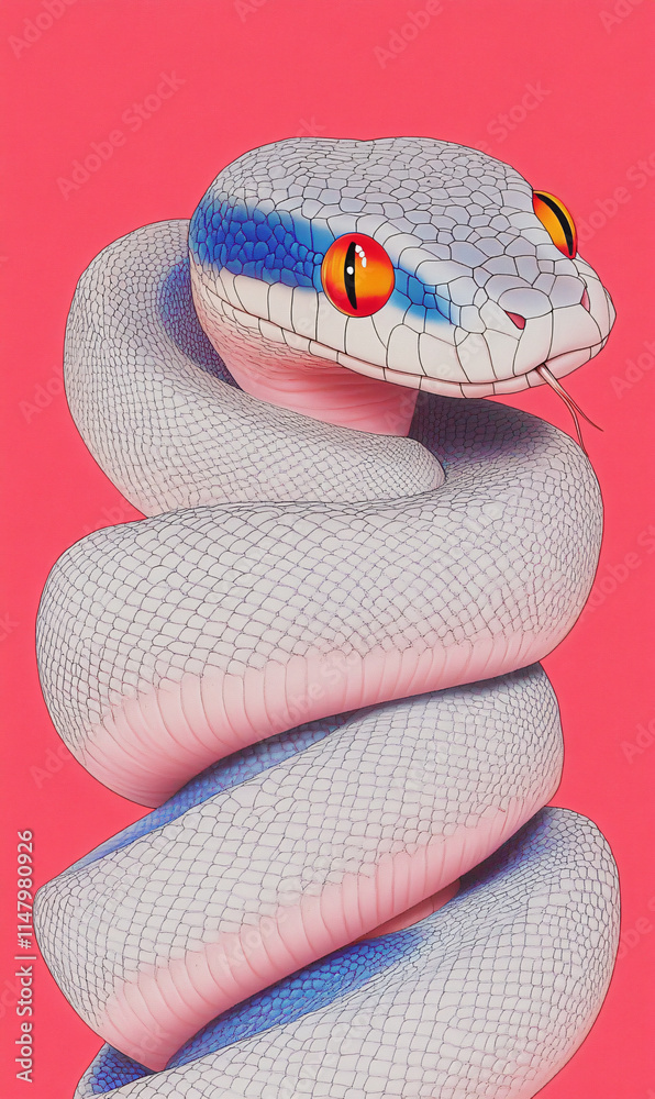 Fototapeta premium Snake element art illustration wallpaper
