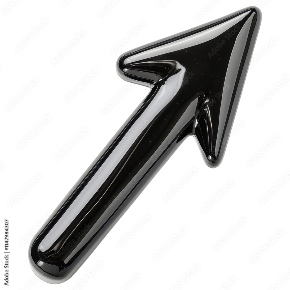 A sleek, glossy black arrow pointing upward, symbolizing direction and progress, white background, transparent background. A sleek, glossy black arrow pointing upward, symbolizing direction and progress, white background, transparent background.