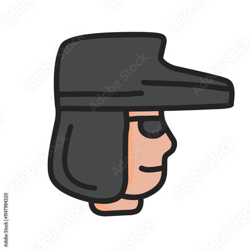 man with binoculars