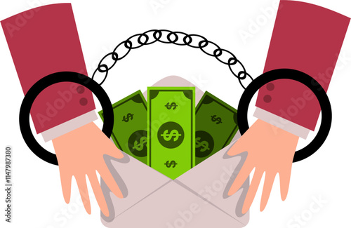 International Anti-Corruption Day illustration. Stop corruption. Corruption concept.
