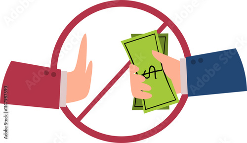 International Anti-Corruption Day illustration. Stop corruption. Corruption concept.