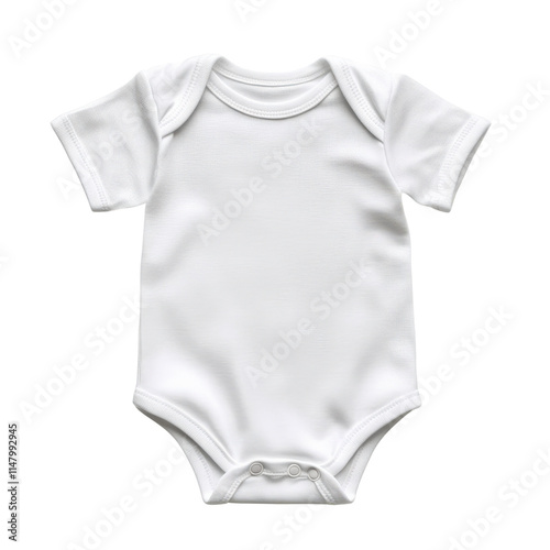 A plain white baby onesie suitable for infants and toddlers, perfect for customization.