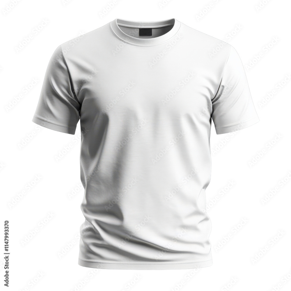 Plain white t-shirt for versatile styling and casual wear.