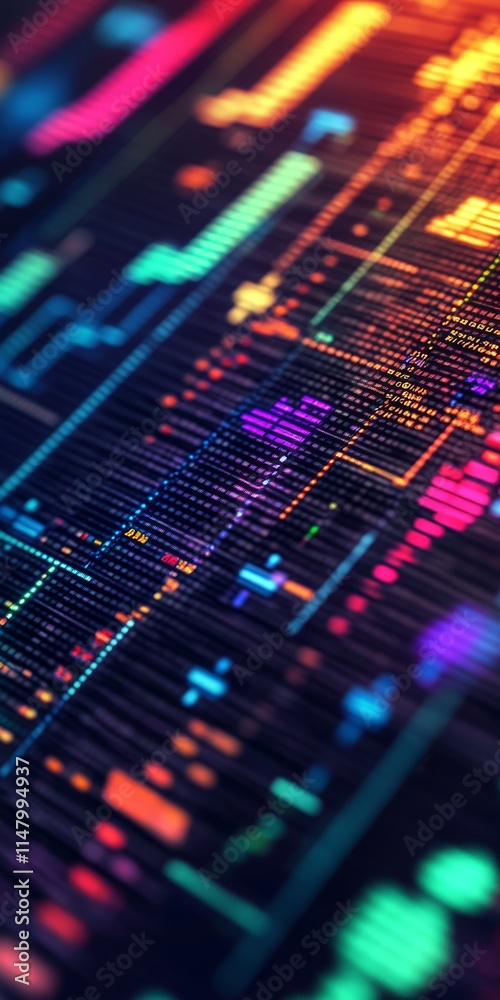 A colorful image of a computer screen with many lines of code. The lines are in different colors and are arranged in a way that they look like they are connected to each other A colorful image of a computer screen with many lines of code. The lines are in different colors and are arranged in a way that they look like they are connected to each other