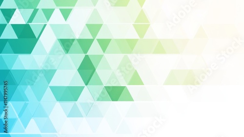 Abstract Geometric Teal Green White Triangle Pattern Background
