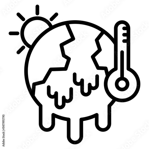 climate change single icon