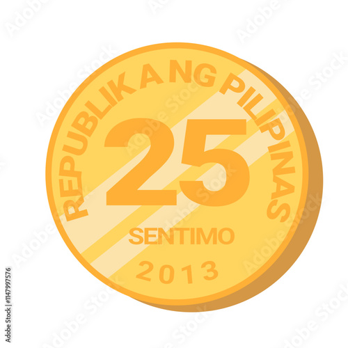 25 Sentimo Coin Gold