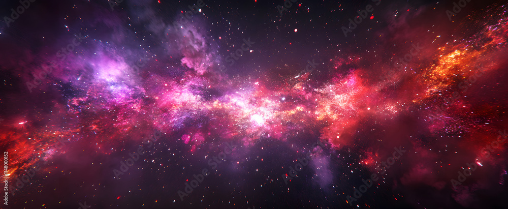 Fototapeta premium sparkling background of outer space at night