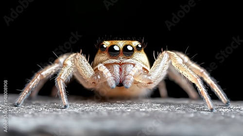 Wallpaper Mural A close up of a jumping spider on a black background Torontodigital.ca