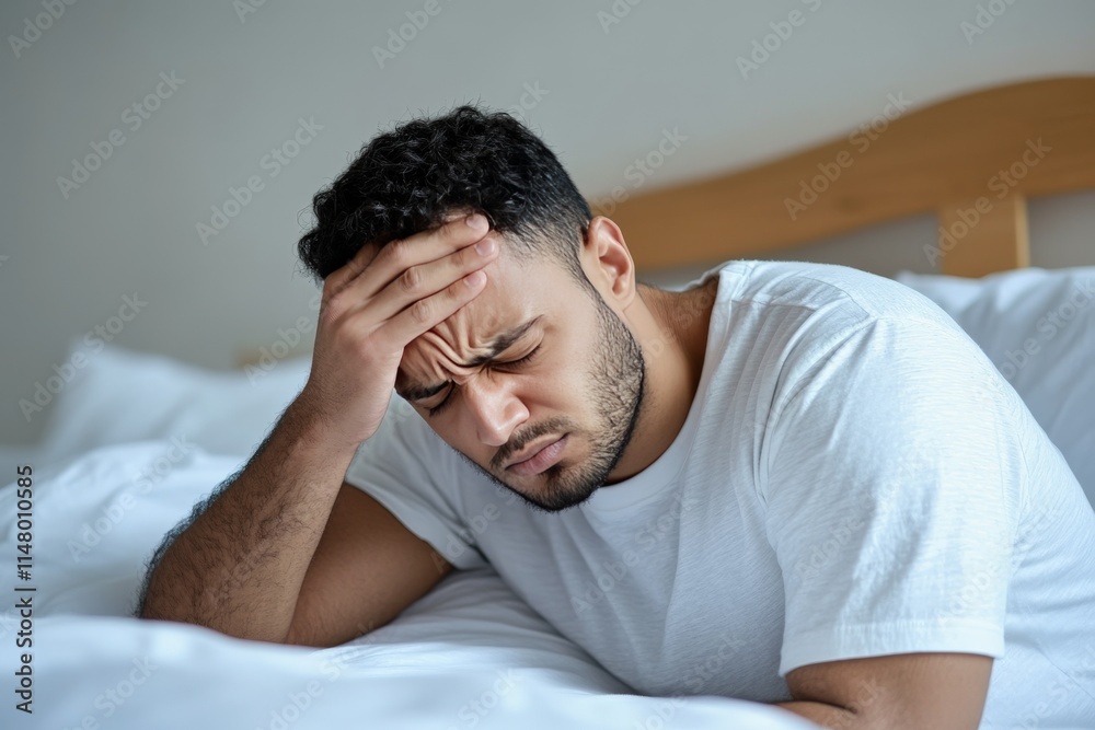 a man with a headache a man with a headache