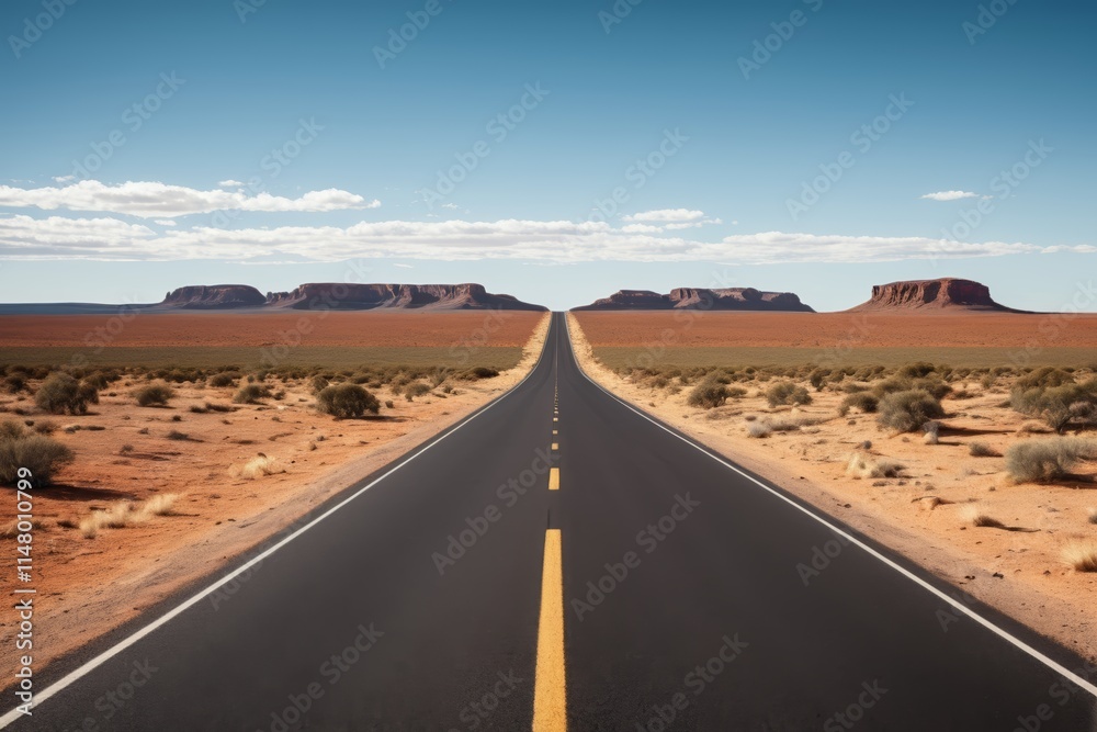 arafed road in the middle of a desert with a mountain in the distance arafed road in the middle of a desert with a mountain in the distance