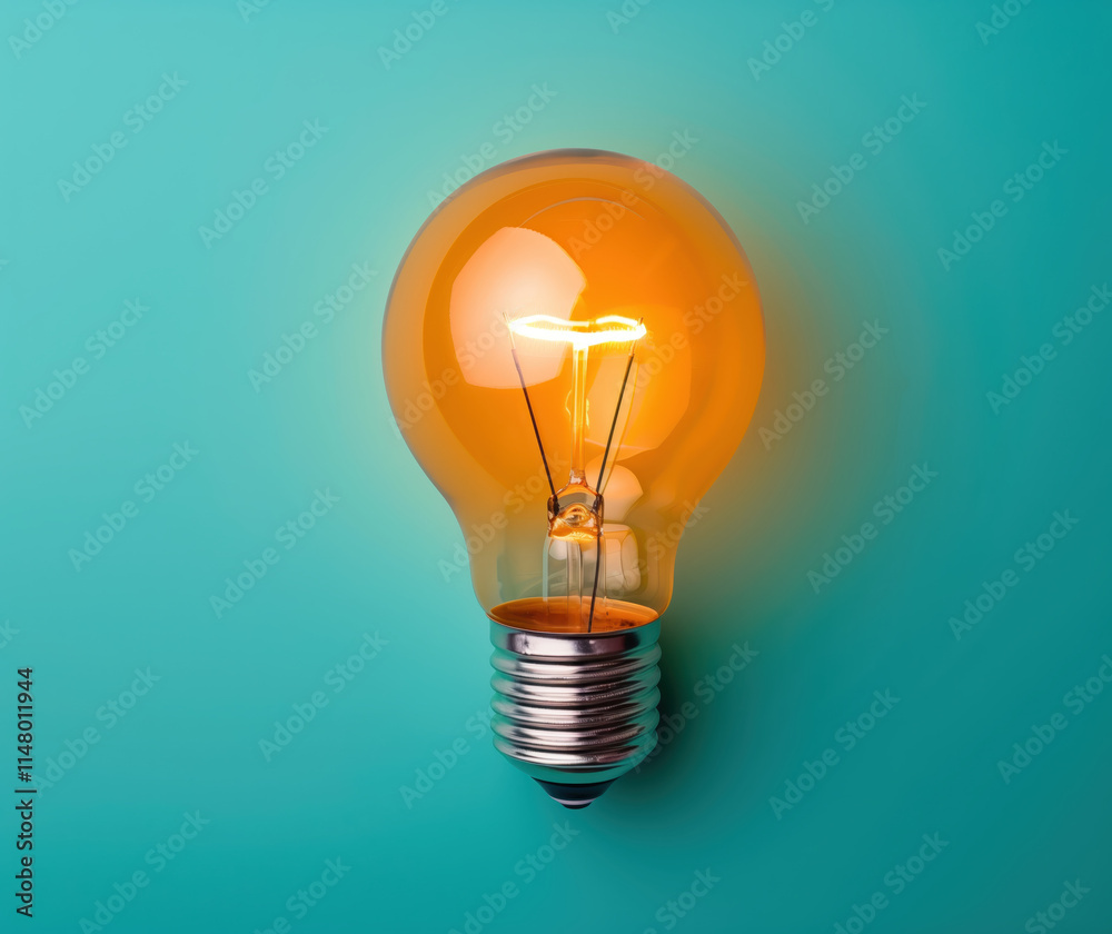 Creative Concept Light Bulb on Vibrant Background Photograph - Innovation and Inspiration Design Creative Concept Light Bulb on Vibrant Background Photograph - Innovation and Inspiration Design