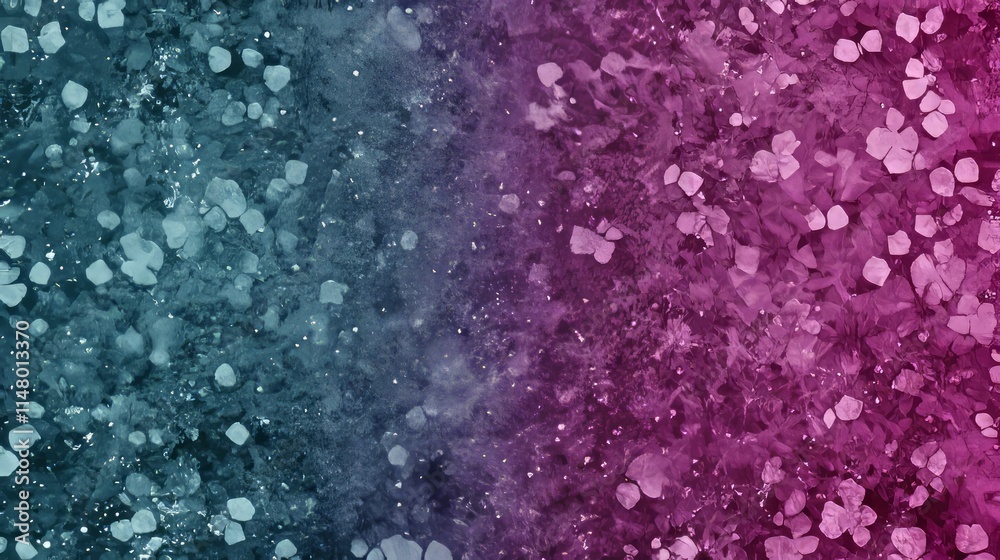 Obraz premium Abstract Teal Purple Watercolor Texture Background with Speckles