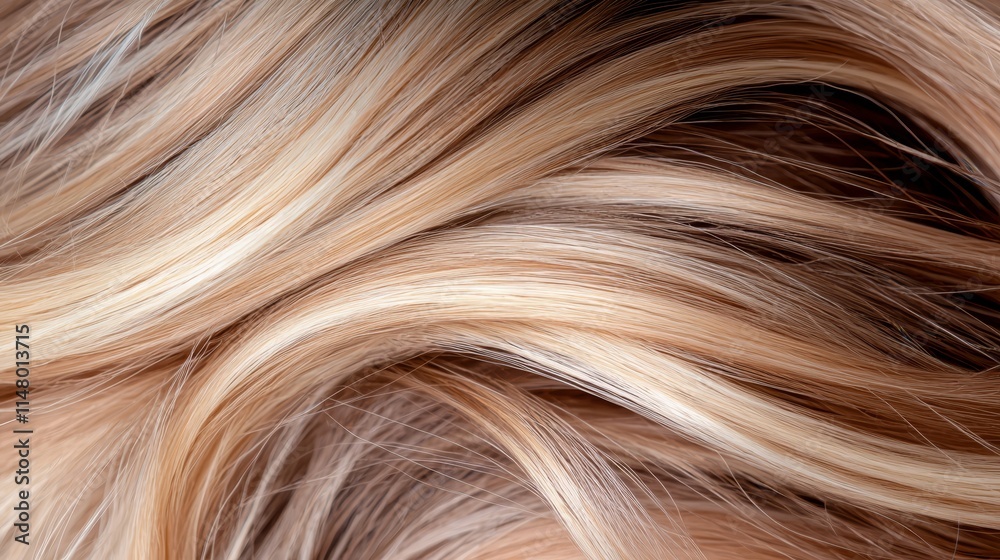 Naklejka premium A close up of a woman's blonde hair