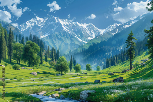 A Breathtaking View of Solang Valley Depicted in Stunning Detail