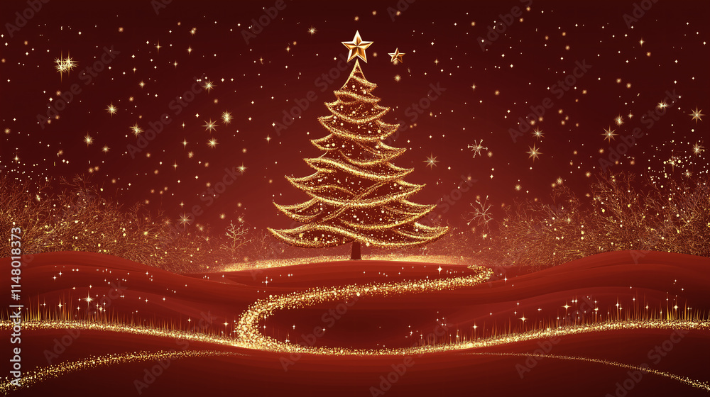 abstract christmas background,a Christmas tree with subtle golden lights on black background. abstract christmas background,a Christmas tree with subtle golden lights on black background.