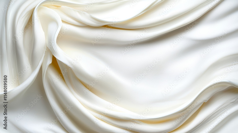 A close up shot of a white fabric with folds A close up shot of a white fabric with folds