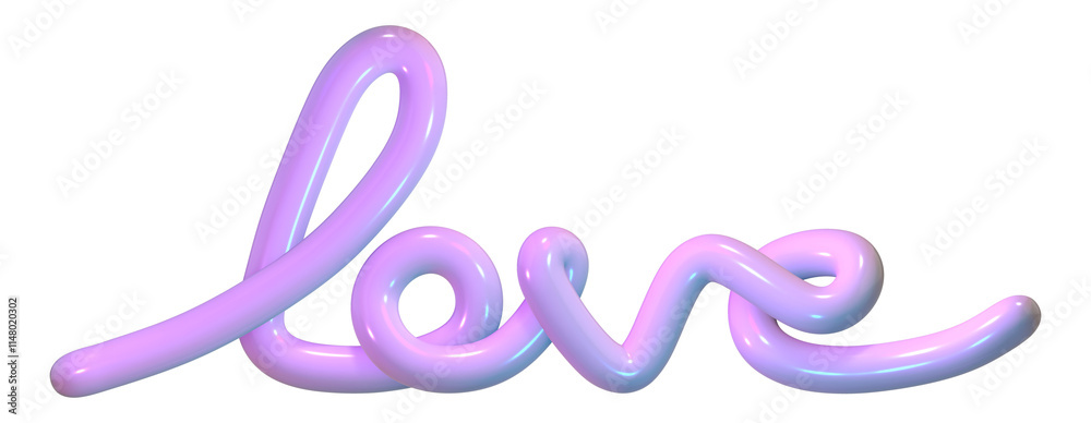 3d text Love with holographic. Valentines day concept. 3d rendering illustration. PNG 3d text Love with holographic. Valentines day concept. 3d rendering illustration. PNG