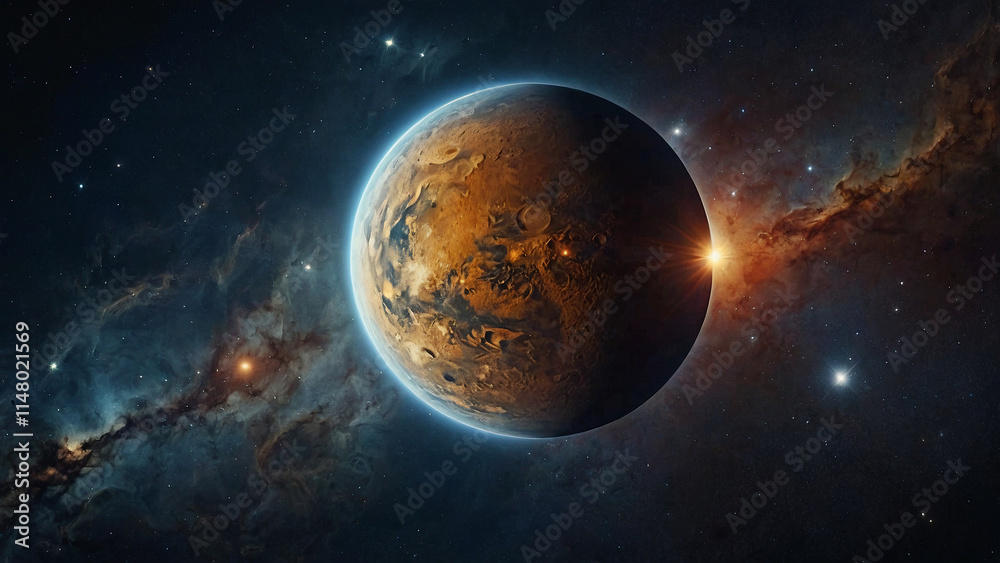 Naklejka premium planet in space