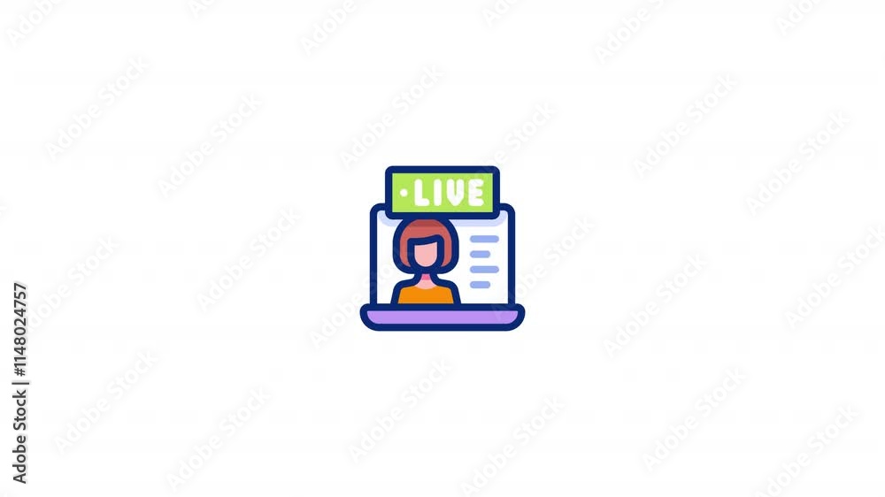 Streamers Animated Icon With Alpha Streamers Animated Icon With Alpha